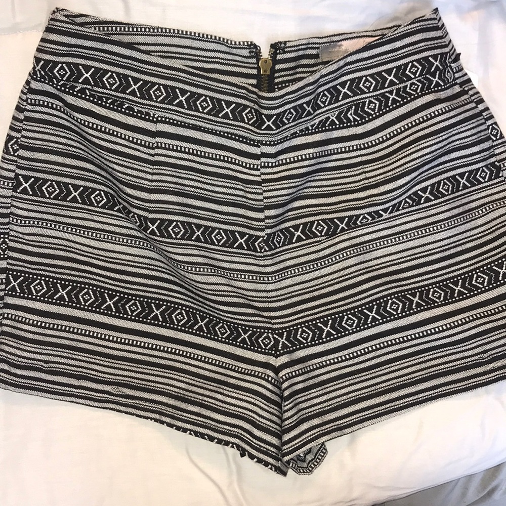 Tribal print high waisted shorts